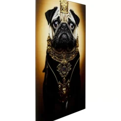 KARE Design Bilder-Glasbild Prince Pug 40X60Cm