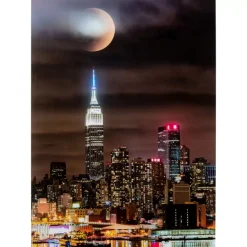 KARE Design Bilder-Glasbild Skyline Moon 80X120Cm