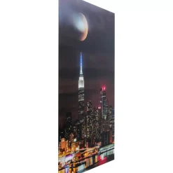 KARE Design Bilder-Glasbild Skyline Moon 80X120Cm