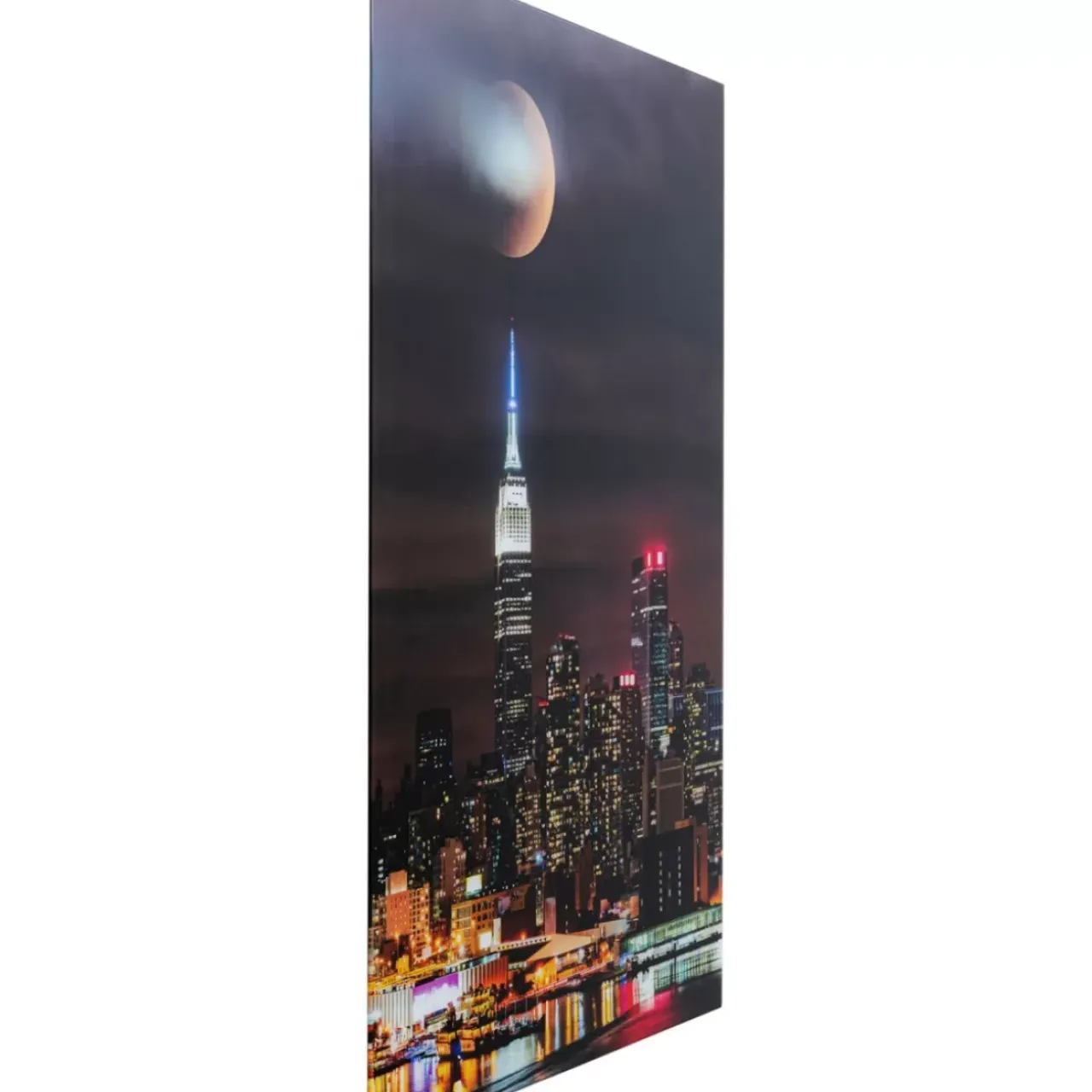 KARE Design Bilder-Glasbild Skyline Moon 80X120Cm