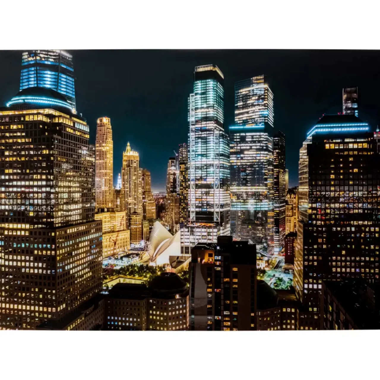 KARE Design Bilder-Glasbild Skyline Night 150X100Cm