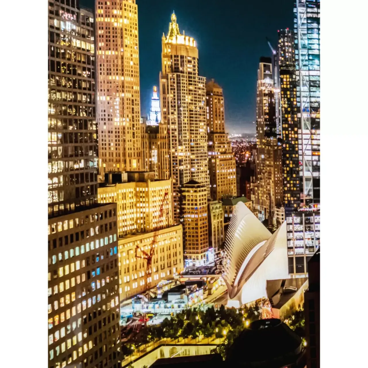 KARE Design Bilder-Glasbild Skyline Night 150X100Cm