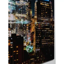 KARE Design Bilder-Glasbild Skyline Night 150X100Cm