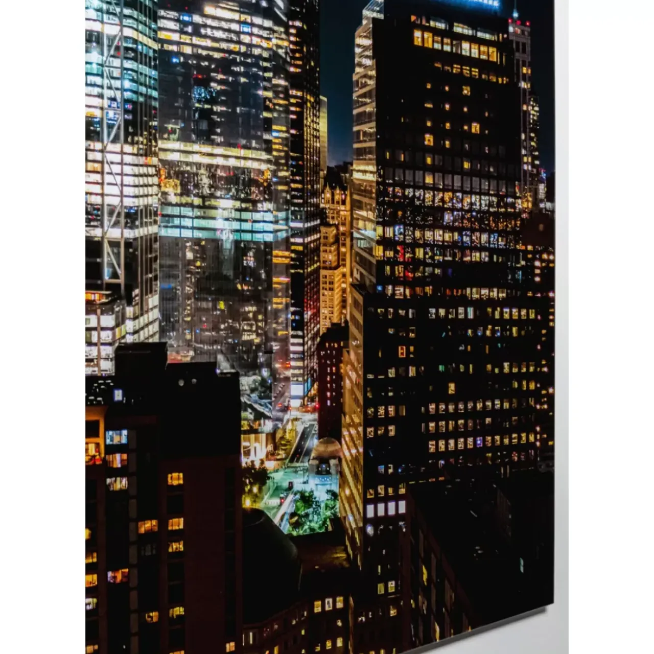KARE Design Bilder-Glasbild Skyline Night 150X100Cm