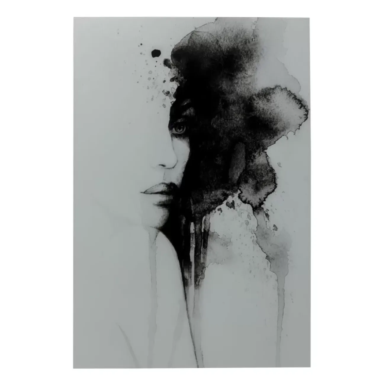 KARE Design Bilder-Glasbild Smokey Face 100X150Cm