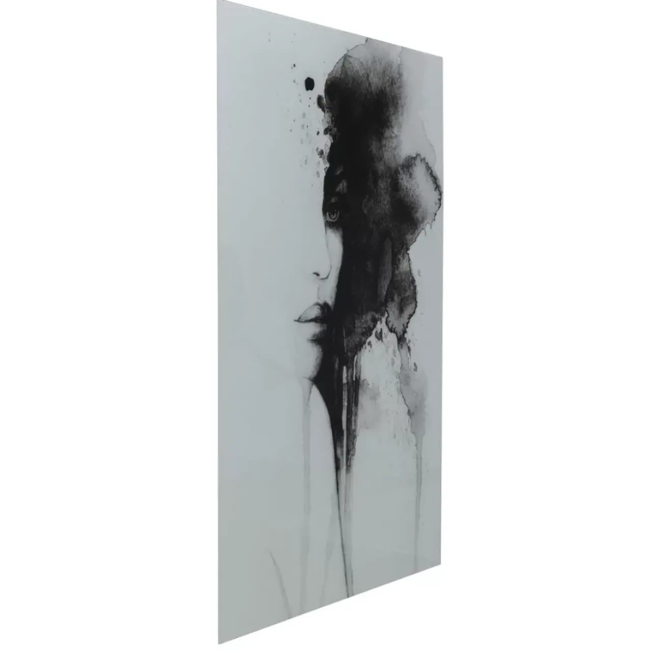 KARE Design Bilder-Glasbild Smokey Face 100X150Cm