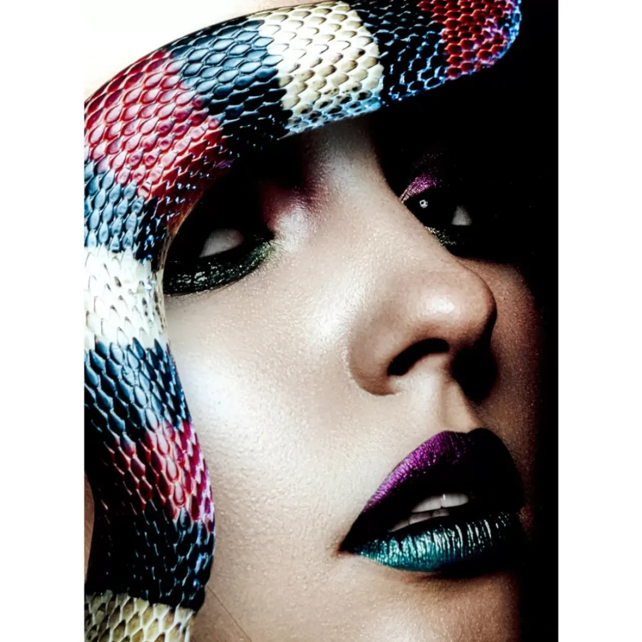 KARE Design Bilder-Glasbild Snake Girl 80X120Cm