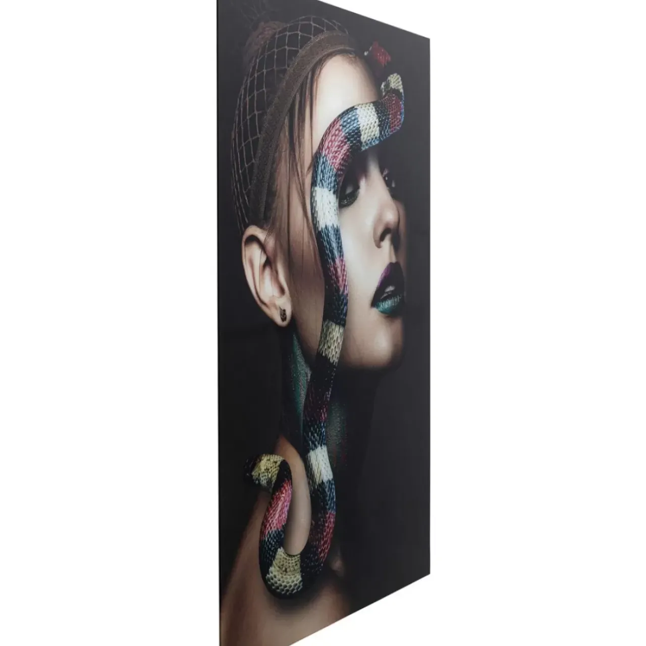 KARE Design Bilder-Glasbild Snake Girl 80X120Cm
