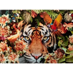 KARE Design Bilder-Glasbild Tiger On Hunt 150X100Cm