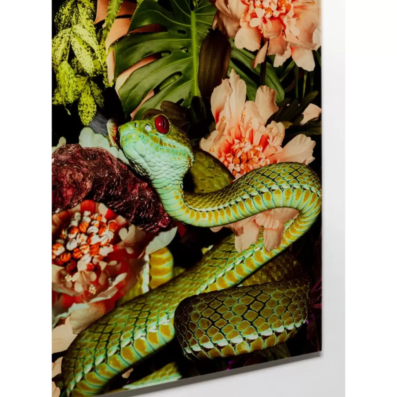 KARE Design Bilder-Glasbild Tiger On Hunt 150X100Cm