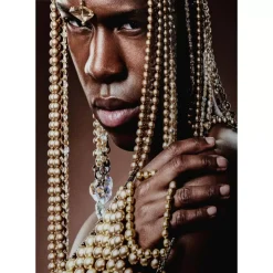 KARE Design Bilder-Glasbild Traditional Beads Man 100X150Cm