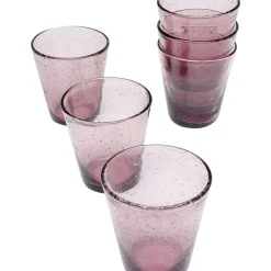 KARE Design Geschirr & Tischaccessoires-Glas-Set Bubble Mauve (6/Tlg.)