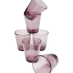 KARE Design Geschirr & Tischaccessoires-Glas-Set Bubble Mauve (6/Tlg.)