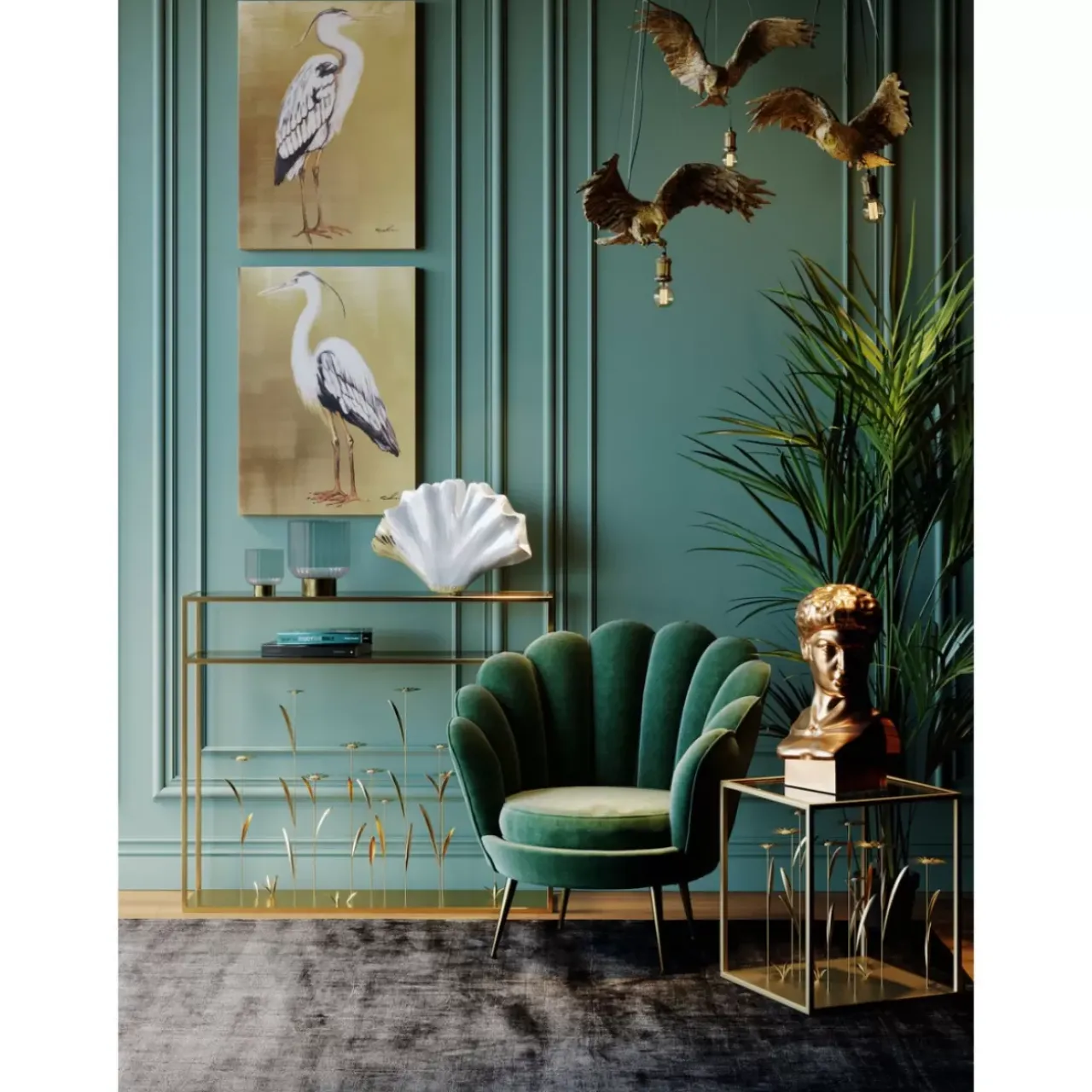 KARE Design Hängeleuchten-Hangeleuchte Animal Owl Gold