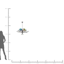 KARE Design Hängeleuchten-Hangeleuchte Antler Flowers 6Er