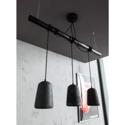 KARE Design Hängeleuchten-Hangeleuchte Dining Concrete Schwarz Tre