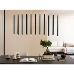 KARE Design Hängeleuchten-Hangeleuchte Living Vegas Schwarz Matt Led 120Cm