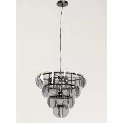 KARE Design Hängeleuchten-Hangeleuchte Mariposa Three Circle Schwarz Smoke