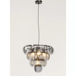 KARE Design Hängeleuchten-Hangeleuchte Mariposa Three Circle Schwarz Smoke