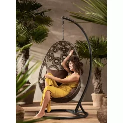 KARE Design Outdoormöbel-Hangesessel Ibiza Braun