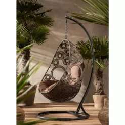 KARE Design Outdoormöbel-Hangesessel Ibiza Braun