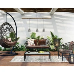 KARE Design Outdoormöbel-Hangesessel Ibiza Braun