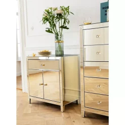 KARE Design Kommoden & Sideboards-Hochkommode Luxury Champagne 5 Schube