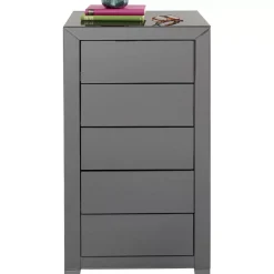 KARE Design Kommoden & Sideboards-Hochkommode Luxury Push 5 Schube Grau