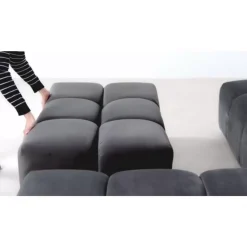 KARE Design Sitzbänke-Hocker Belami Velvet Grau 105X70Cm