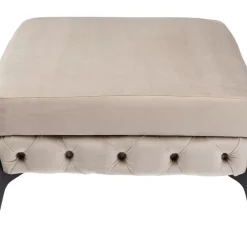 KARE Design Sitzbänke-Hocker Bellissima Velvet Beige 80Cm