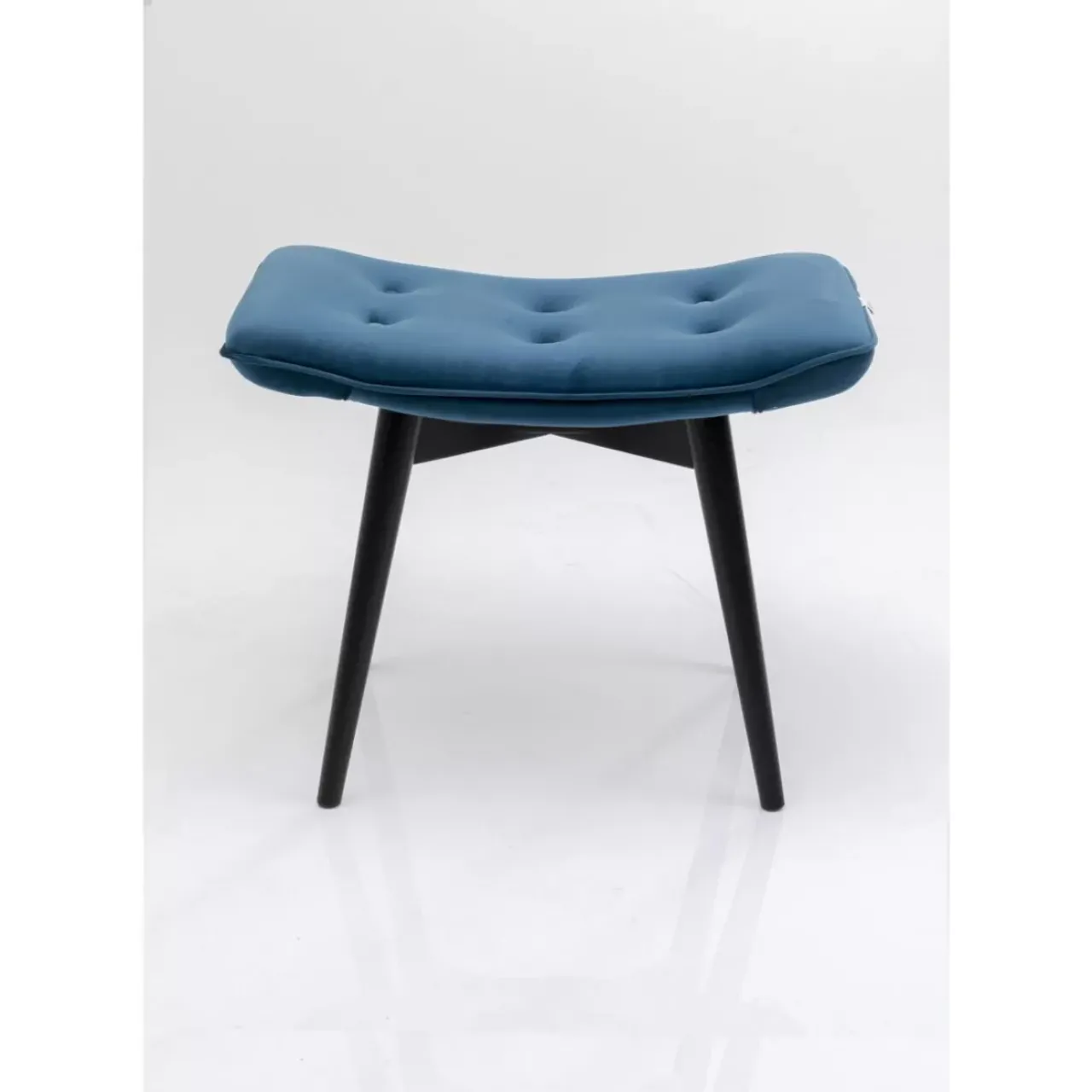 KARE Design Sitzbänke-Hocker Black Vicky Velvet Petrol 46X59Cm