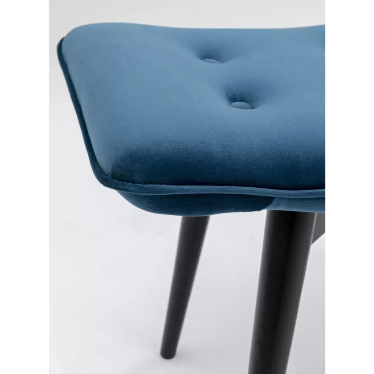 KARE Design Sitzbänke-Hocker Black Vicky Velvet Petrol 46X59Cm