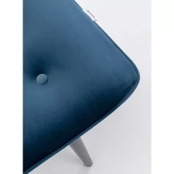 KARE Design Sitzbänke-Hocker Black Vicky Velvet Petrol 46X59Cm