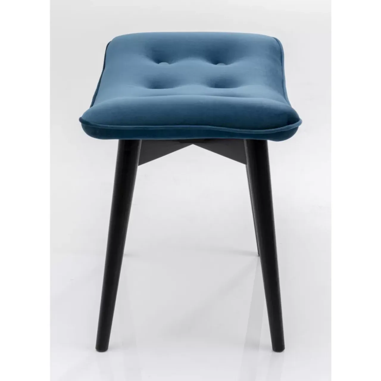 KARE Design Sitzbänke-Hocker Black Vicky Velvet Petrol 46X59Cm