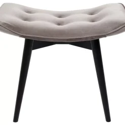 KARE Design Sitzbänke-Hocker Black Vicky Velvet Grau 46X59Cm