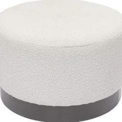 KARE Design Sitzbänke-Hocker Cherry Boucle Creme Smoke O55Cm