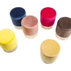 KARE Design Sitzbänke-Hocker Cherry Braun Brass O35Cm