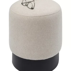 KARE Design Sitzbänke-Hocker Cherry Creme Black O36Cm