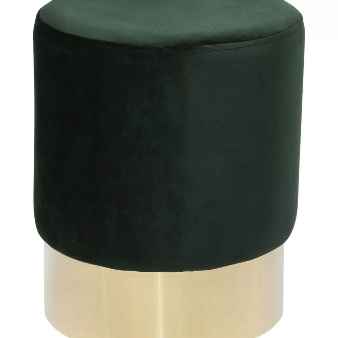 KARE Design Sitzbänke-Hocker Cherry Dunkelgrun Brass O35Cm