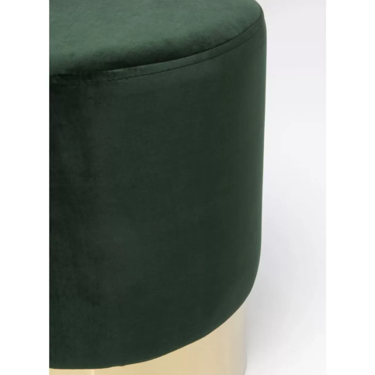 KARE Design Sitzbänke-Hocker Cherry Dunkelgrun Brass O35Cm