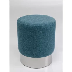 KARE Design Sitzbänke-Hocker Cherry Lina Blau Silver O35Cm
