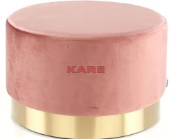 KARE Design Sitzbänke-Hocker Cherry Rose Brass O55Cm