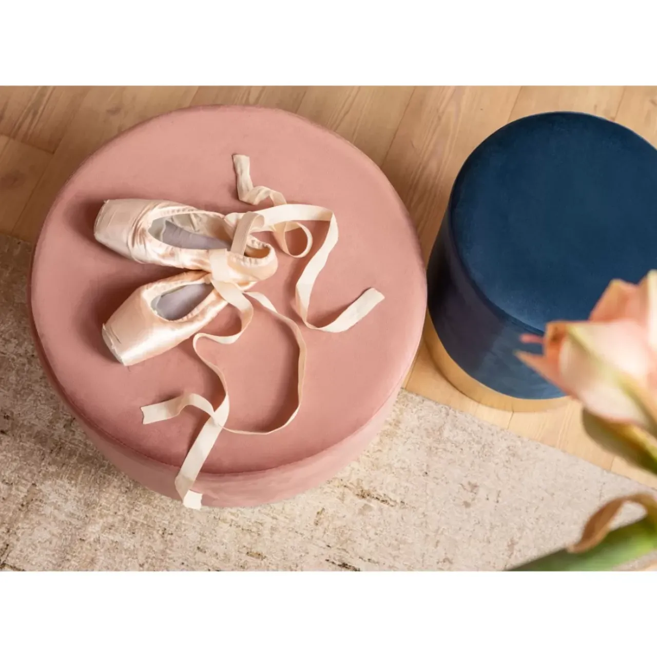 KARE Design Sitzbänke-Hocker Cherry Rose Brass O55Cm