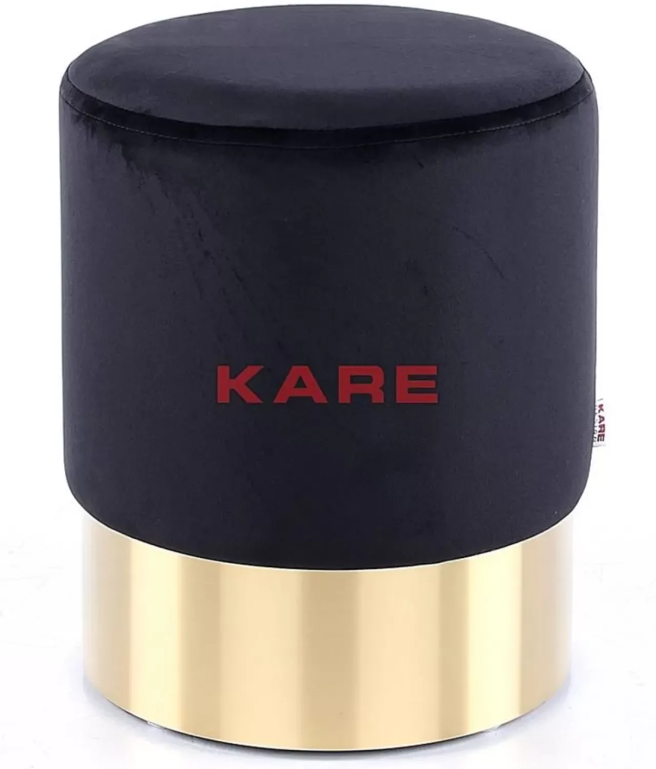 KARE Design Sitzbänke-Hocker Cherry Schwarz Brass O35Cm