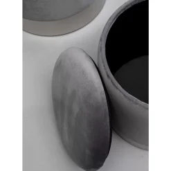 KARE Design Sitzbänke-Hocker Cherry Storage Grau Silber (2/Set)