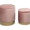 KARE Design Sitzbänke-Hocker Cherry Storage Rose Brass (2/Set)
