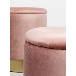 KARE Design Sitzbänke-Hocker Cherry Storage Rose Brass (2/Set)