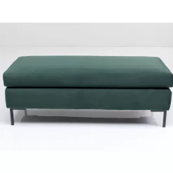 KARE Design Sitzbänke-Hocker Gianni Velvet Dunkelgrun Schwarz