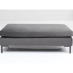 KARE Design Sitzbänke-Hocker Gianni Velvet Grau Schwarz