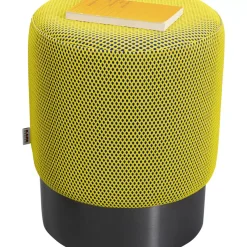 KARE Design Sitzbänke-Hocker Jody Gelb Schwarz Mesh Schwarz O35Cm